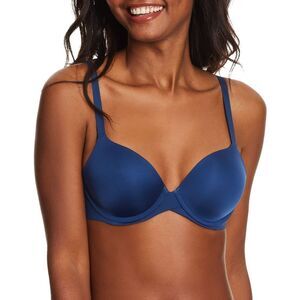 Maidenform womens One Fab Fit Modern Demi Lightly Padded bra, Navy Eclipse, 34B